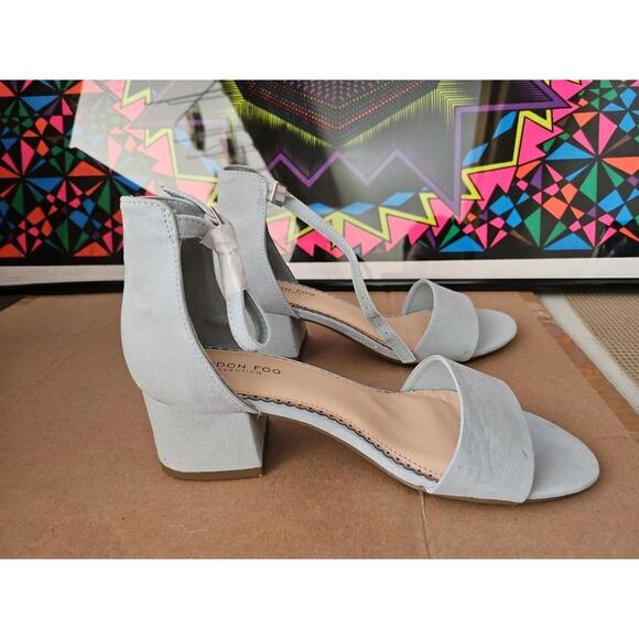 London Fog Shoes - WOMENS London Fog LFW-NIKKI baby blue micro heel Size 8 M, cute - #00t